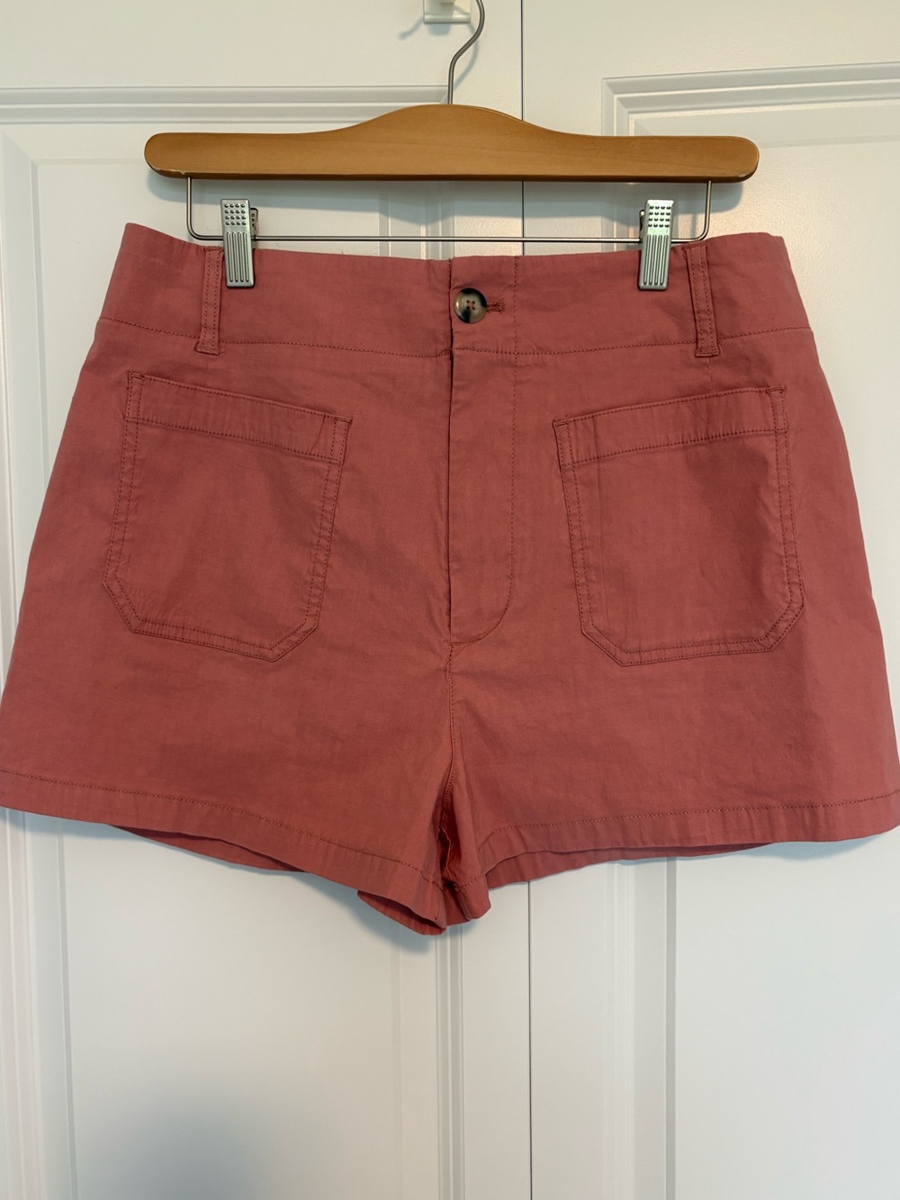 Maeve The Colette Pink Chino Shorts Women's 32 Stretch Pockets high Rise